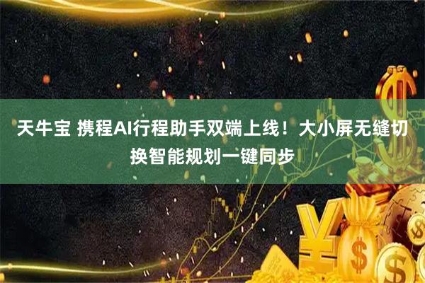 天牛宝 携程AI行程助手双端上线！大小屏无缝切换智能规划一键同步